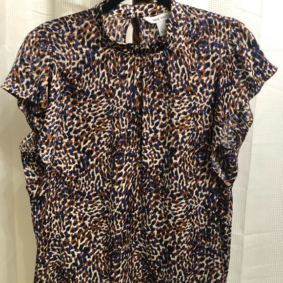 LC Lauren Conrad Brown Moto Jacket and Nine West Blouse. - Picture 8 of 11